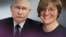 Коллаж Владимир Путин, антрополог Александра Архипова 
