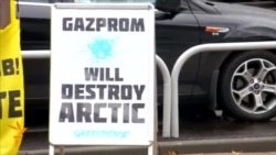 Greenpeace Activists Continue Protests Against Gazprom