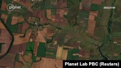 Супутникові знімки 60-кілометрової ділянки між Новоселівкою та Колосками станом на 4 липня 2023 року