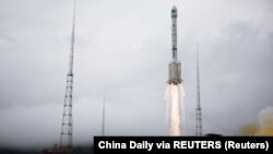 BeiDou-3-ის სისტემის ერთ-ერთი სატელიტის გაყვანა ორბიტაზე.