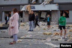 Clădirea British Council a fost avariată în atacul din noaptea de miercuri spre joi.