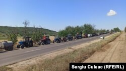 La un protest al fermierilor afectați de secetă, la Hâncesti, august 2020