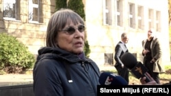 Nataša Kandić, osnivačica nevladinog Fonda za humanitarno pravo, nakon izricanja presude Krunoslavu Fehiru, Beograd, 10. decembra 2025.