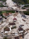 Bosnia-Herzegovina - An aerial view shows the area destroyed by a landslide in Donja Jablanica, Bosnia, Saturday, Oct. 5, 2024.