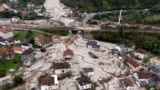 Bosnia-Herzegovina - An aerial view shows the area destroyed by a landslide in Donja Jablanica, Bosnia, Saturday, Oct. 5, 2024.