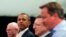 Dejvid Kameron, Herman Van Rompuj, Žoze Manuel Baroso i Barak Obama na konferenciji za novinare u Lok Ernu, 17. jun 2013.