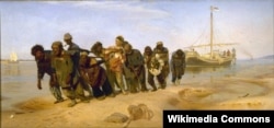 Картина українського художника Іллі Рєпіна «Бурлаки на Волзі», 1872–1873 роки