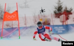 Тау шаңғысы жарысындағы дрон. Бормио, 7 ақпан 2026 жыл.