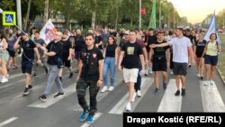 Okupljanje građana na protestu u Novom Beogradu, 14.8.2025.