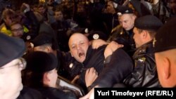 Sergei Udaltsov is detained on October 12