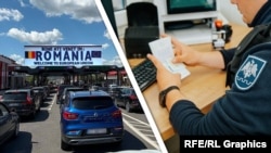 O poză din grupul de Facebook „Trafic Vama Sculeni Moldova” arată coada de mașini formată la 23 iulie 2026