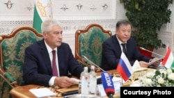 Владимир Колокольцев жана Рамазон Рахимзода. 22-сентябрь