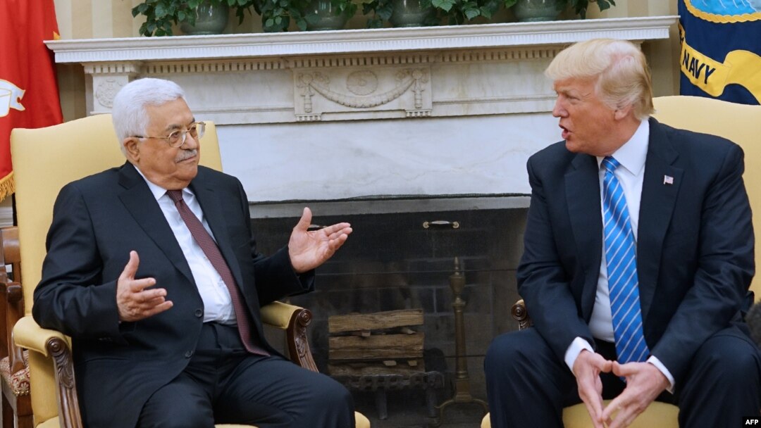 ABŞ prezidenti Donald Trump və Fələstin prezidenti Mahmud Abbas, Ağ ev, Vaşinqon, 2017-ci ilin mayı