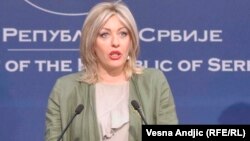 Српската министерка за Европа, Јадранка Јоксимовиќ