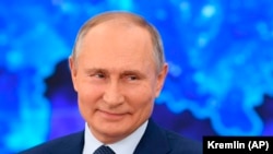 Російський лідер Володимир Путин на щорічній прес-конференції 17-го грудня