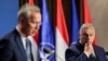 НАТО бас хатшысы Йенс Столтенберг (сол жақта) пен Венгрия премьер-министрі Виктор Орбан.