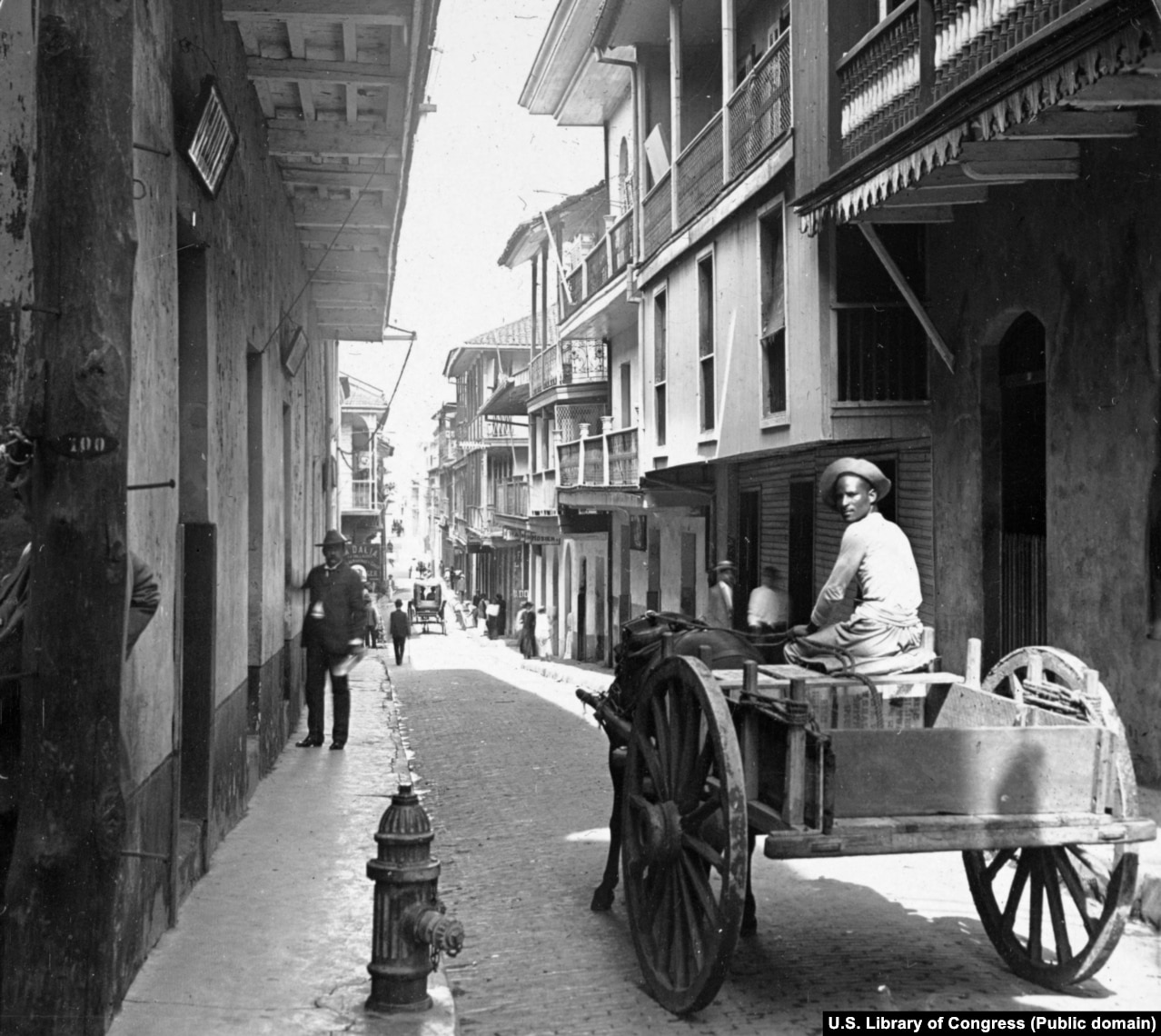 Një rrugë në Panama, në fillimin e viteve 1900.