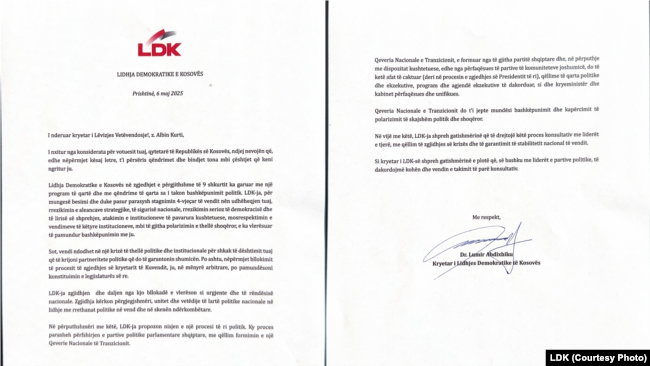 Përgjigja e liderit të LDK-së për kryetarin e Lëvizjes Vetëvendosje, Albin Kurti.