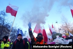 Протесты Варшаве, Польша, 9 января 2026 года