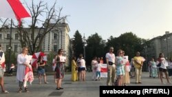 Акцыя салідарнасьці зь Беларусьсю ў Вільні 16 ліпеня 2021 году
