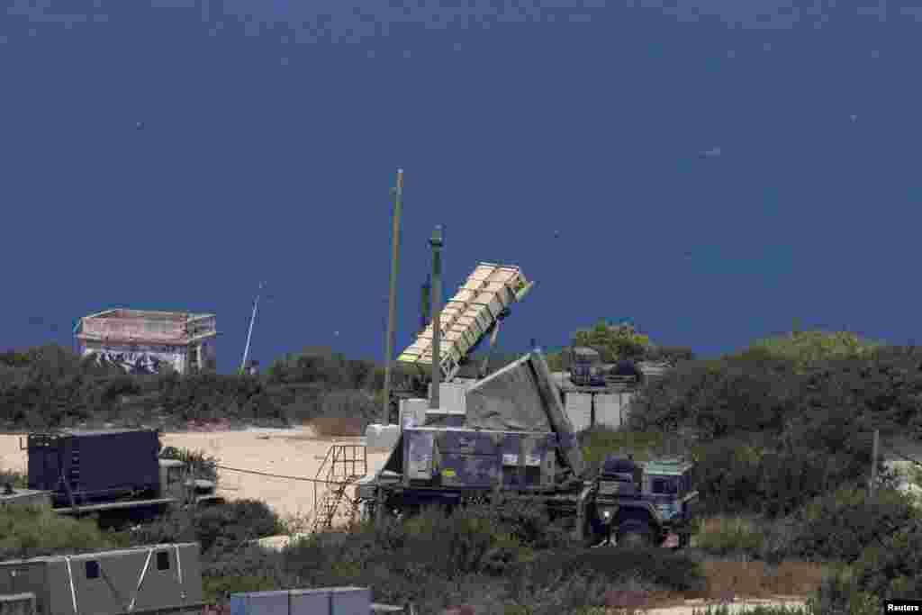 O baterie antirachetă Patriot amplasată în nordul orașului israelian Haifa, pe fundalul creșterii tensiunii internaționale în relație cu Siria.