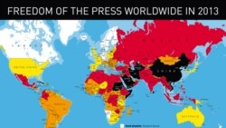 Свобода слова в мире: чем цвет темнее, тем дела хуже (с сайта "Репортеров без границ")