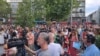 Jedan od protesta studenata i građana održan je ispred Pravnog fakulteta u Beogradu 12. jula 2025.