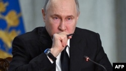 Президент России Владимир Путин присутствует на расширенном заседании коллегии Генеральной прокуратуры России. Москва, 26 марта 2024 года