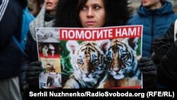 Акцыя супраць цырку з жывёламі ў Кіеве, 27 студзеня 2019 году