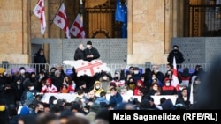 Протеста в защита на Ника Мелия в столицата на Грузия Тбилиси