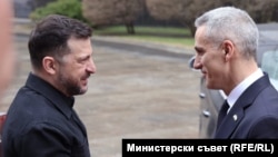 Президентът на Украйна Володимир Зеленски и служебният премиер на България Андрей Гюров