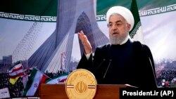 Președintele iranian Hassan Rohani, Teheran, 10 februarie 2021.
