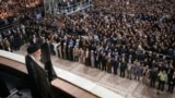 Iran's supreme leader, Ayatollah Ali Khamenei, attend a ceremony earlier this month in Tehran. (File photo)
