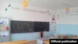 An empty classroom at one of schools in Armenia (file photo)