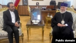 Armenia - Catholicos Garegin II meets Iranian Ambassador Khalil Shirgholami, Yerevan, July 13, 2026.