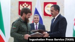 Главы Чечни и Ингушетии Рамзан Кадыров и Юнус-Бек Евкуров