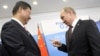 Russian President Vladimir Putin (right) chats with his Chinese counterpart Xi Jinping before the G20 summit in St. Petersburg late last year.