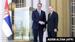 Turski predsjednik Recep Tayyip Erdogan i predsjednik Srbije Aleksandar Vučić u maju 2018. godine u Ankari, arhivska fotografija