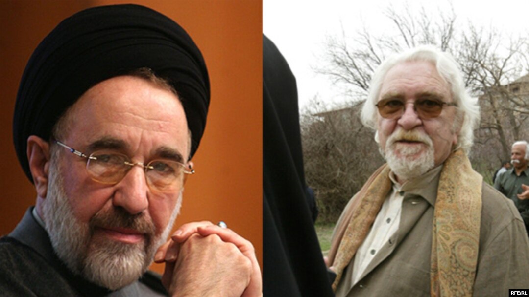 شایگان (راست) و خاتمی برنده اولین «جایزه گفت وگوی جهانی» شدند.