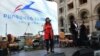 Armenia - The Prosperous Armenia Party's mayoral candidate Naira Zohrabian speaks at an election campaign rally in Yerevan, 21 September 2018.