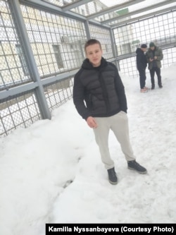 Kiril Nysanbaev at a migrant detention center in Chelyabinsk, Russia, in 2024