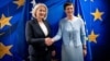 Predsjedavateljica Vijeća ministara BiH Borjana Krišto s komesarkom za proširenje Martom Kos u Briselu, 11. jun 2024.