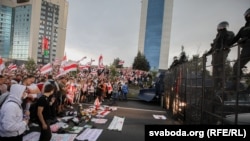 A protest march in Minsk, August 30, 2020