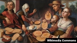 Пітэр Артсэн, «Пячэньне бліноў» (1560).​