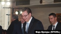 Aleksandar Vučić na dodeli nagrade, 16. decembar 2013.