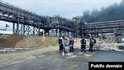 Площадка газохимического завода "Амурский" после пожара. Россия, Амурская область, город Свободный, 26 августа 2026 года