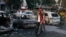 The aftermath of a Russian missile attack on Kyiv on August 1, 2026.