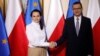 Сьвятлана Ціханоўская і Матэвуш Маравецкі, Варшава, 9 верасьня 2020 
