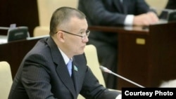 Kazakhstan - Berik Imashev, member of senat of parliament. Astana.