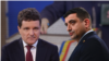 A két jelölt: Nicușor Dan és George Simion egy képmontázson